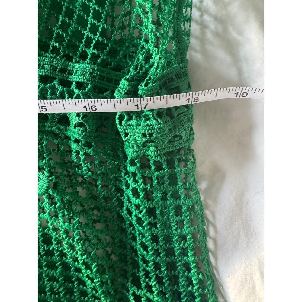 House of Harlow 1960 Green Guipure Lace Palace & Palm Maxi Coverup Dress - Picture 9 of 11